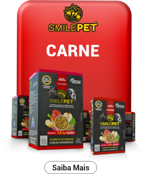 Smile Carne , ração composta por carne 